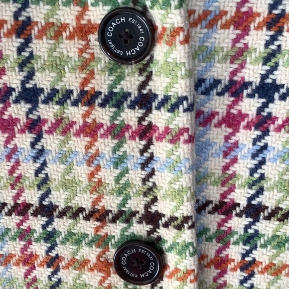 Coach Tattersall Hampton Tweed Wool Coat. Size S. EUC - Picture 9 of 14